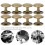 200 Sets Double Cap Rivet Iron Studs 12x10mm for Leather Clothes 10