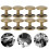 200 Sets Double Cap Rivet Iron Studs 12x10mm for Leather Clothes 7