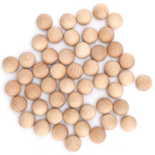 50Pcs Unfinished Beech Wooden Round Balls for DIY Crafts, 2.5cm