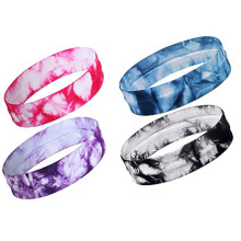 Faixas de cabelo elásticas, faixas de cabelo boho antiderrapantes para mulheres e meninas, faixa de cabelo tie-dye, faixas de cabeça para ioga,