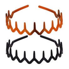Faixa de cabelo antiderrapante para estilos de vida ativos, faixa de cabelo em zigue-zague ajustável com dentes macios e confortáveis, acessório