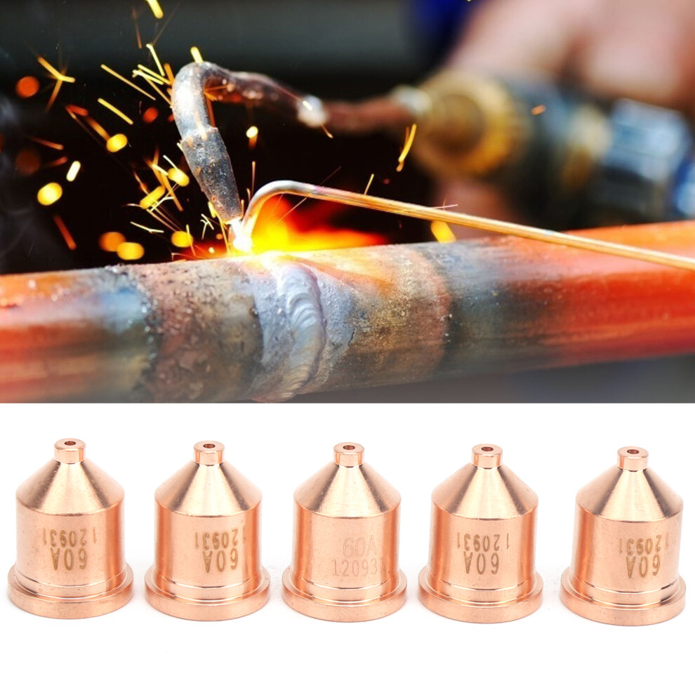 5Pcs Copper Plasma Cutter Nozzles For Welding, Model 120931 9381392119237