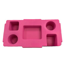 Waterproof EVA Beach Storage Tray With Multiple-rose red