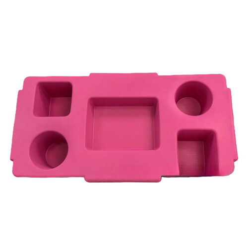 Waterproof EVA Beach Storage Tray With Multiple-rose red