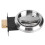 Double-Sided Stainless Steel Bathroom Door Lock with Ring Handle, Silver 4
