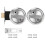 Double-Sided Stainless Steel Bathroom Door Lock with Ring Handle, Silver 11