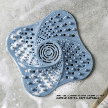 Blue Anti-Clog Bathtub Drain Cover