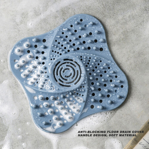 Blue Anti-Clog Bathtub Drain Cover