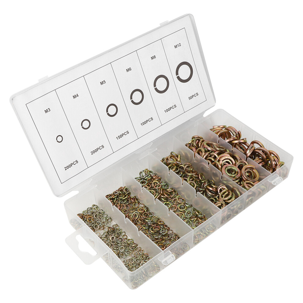 Spring Washer Assortment 800Pcs Steel Elastic