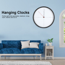 GEEKCOOK Modern Black & White Wall Clock 30x30cm for Office & Living Room