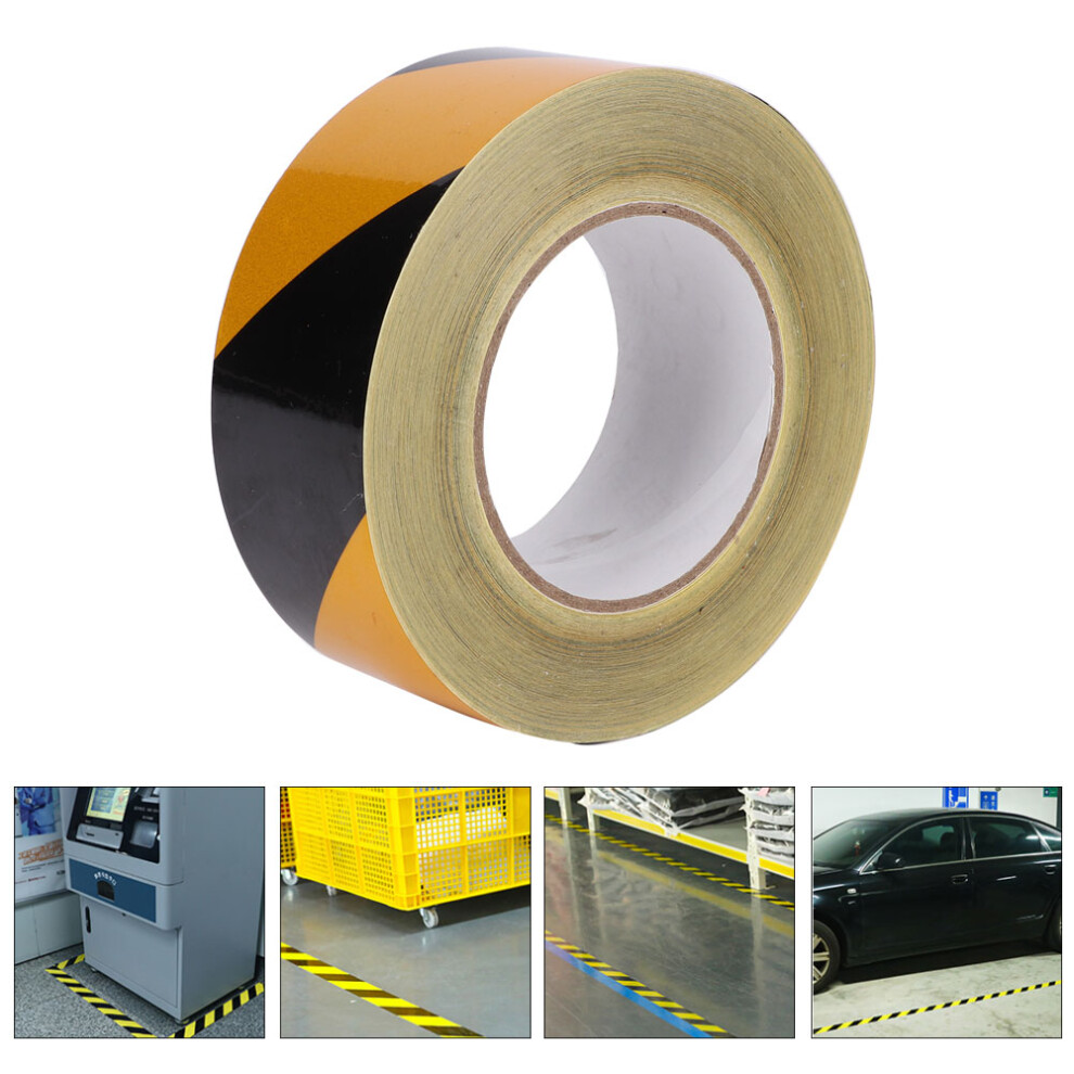 50Mm X 46M Reflective Safety Tape Black Yellow Self Adhesive Warning Tape 4221392122897