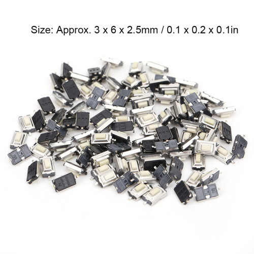 100PCS SMD Tactile Button Switch 3x6x2.5mm High Sensitivity 2