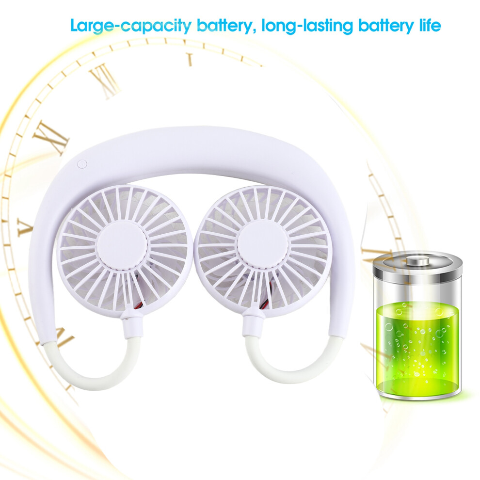 Portable Neckband Fan, Usb Rechargeable, 3-Speed, 1200Mah 7671392123658