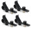 4Pcs Drum Microphone Clips Black Shockproof Clamp 11.6cm 1