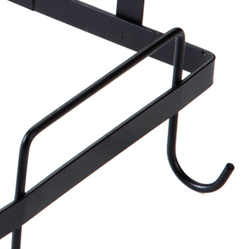 Iron Garbage Bag Rack Stand Bracket Kitchen Organizer Black 26x15.3cm 2