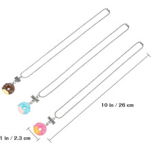 Children's Necklace Donut Pendant Necklace with Lettering (Best Friends Forever) 3Pcs - DD01