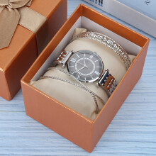 Women's Watch & Jewelry Set Silver Black Pink White for Party Weddings