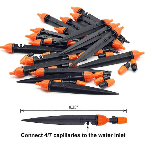 Ground Insert Atomizing Adjustable Dripper 360 Degree Drip Irrigation 50 Pcs - DD01