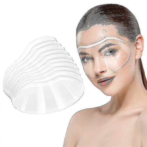 50 Pieces Clear Visor for Microblading, Permanent Makeup, Eyelash Extensions, Eye Cataract, Shower Face Eye Protector, Transparent Soft Visor