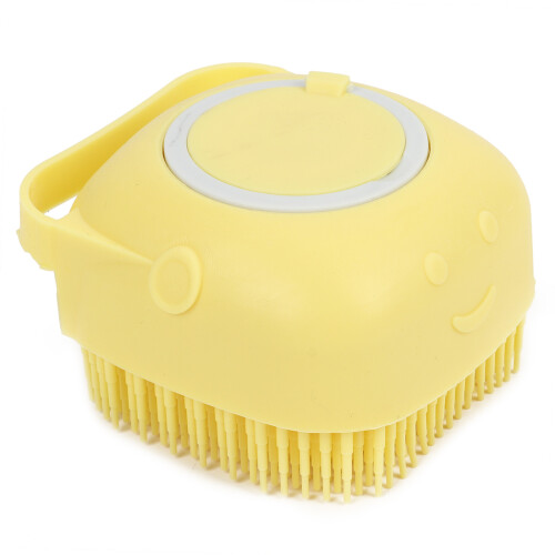 Multi-Functional Silicone Pet Bath & Massage Brush with Shampoo Storage