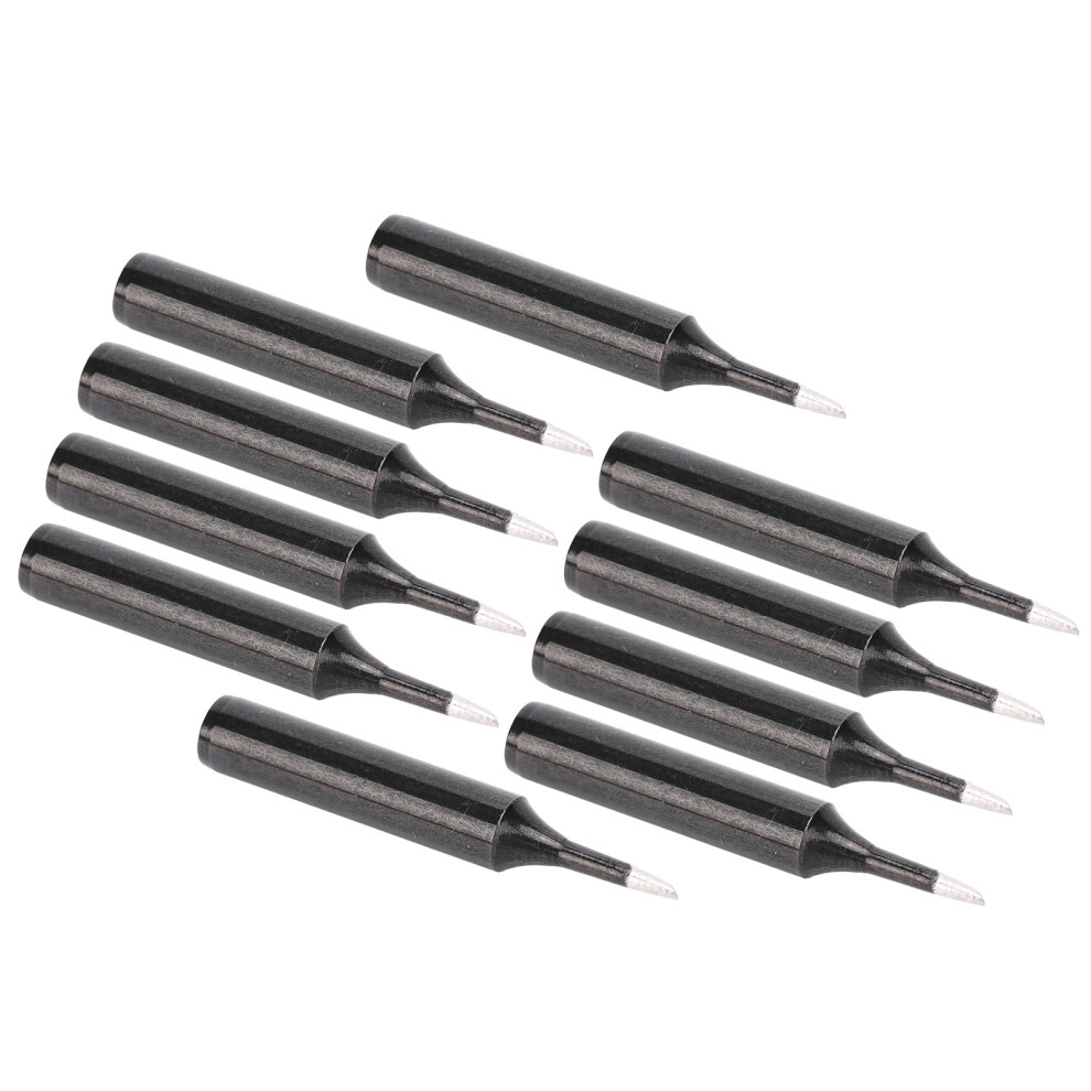 10Pcs Solder Tips For 900M-Ts Iron, Copper, Black 7671392125980