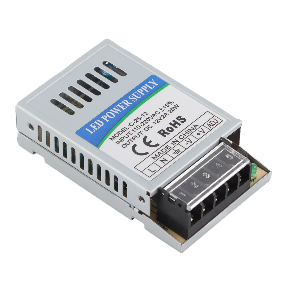 25W 12V Waterproof Aluminum Power Supply, Ip20, 7.8X4.8x2.1cm 7901392126664