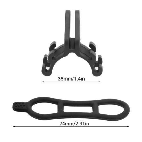Adjustable Bicycle Flashlight Holder Handlebar Mount for GoPro Interface 2