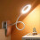 (Pink) Led Clip-on Reading Lamp Dimmable Eye Protection Table Lamp 4