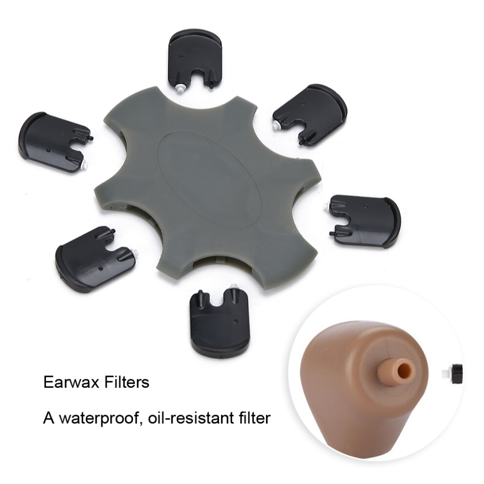 6pcs Plastic Hearing Aid Wax Guard Filters 6 x 4.8cm