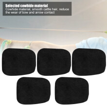 5pcs Cowhide Silent Arrow Rest Adhesive Stickers Black or Brown 4x3.5cm