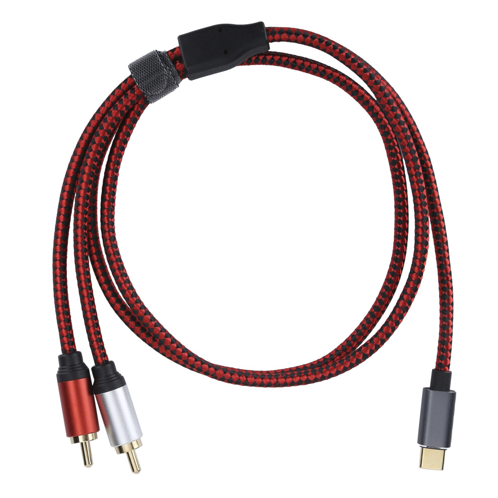 Plated Type-C To 2Rca Audio Cable 1M For Mobile Phone Tablet Laptop Gold 7891392128068
