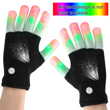 LED Gloves, 6 Flashing Modes, Acrylic, Battery Included, 22x12x3cm