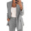 (M, Grey) Womens 2pce Light Suit Blazer+trousers 1