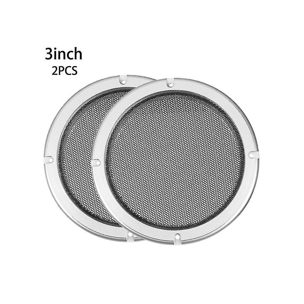 (Red) 2Pcs Speakers Cover 2/3/4/5/6.5/8/10 Inch Protective Mesh Plastic Frame Protective Grille Circle Speaker Accessori Red 3439622238060