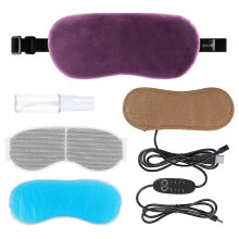 (Purple 1pc) 1~5pcs Heated Eye Mask Cold & Warm Eye Compress Therapy Dry Eyes Dark Circles Eye Bags Stye