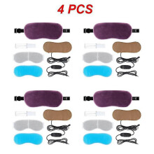 (Purple 4pcs) 1~5pcs Heated Eye Mask Cold & Warm Eye Compress Therapy Dry Eyes Dark Circles Eye Bags Stye