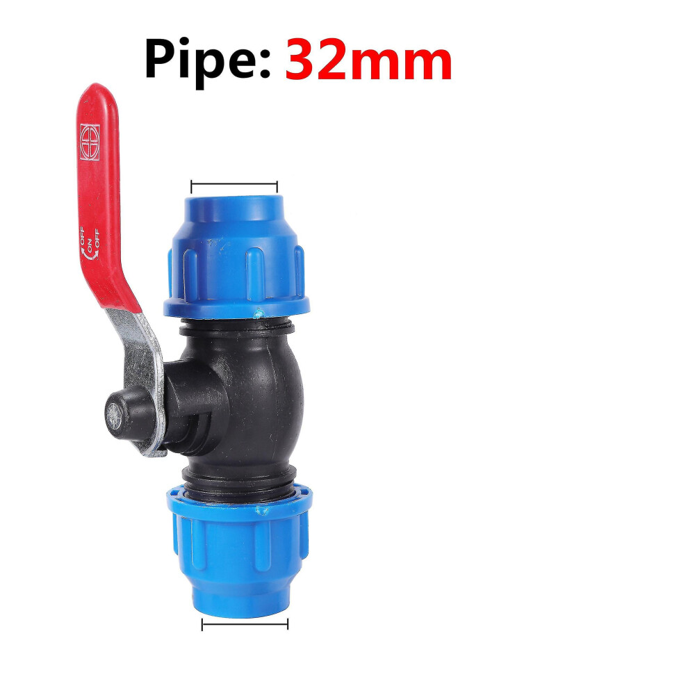(Metal Handle) Pe Connector Pipe Fittings 32Mm Water Tube Direct Connection Joint Fast Connection Ball Valve Agriculture Irrigation Accessories 3857534810806