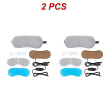 (Grey 2pcs) 1~5pcs Heated Eye Mask Cold & Warm Eye Compress Therapy Dry Eyes Dark Circles Eye Bags Stye