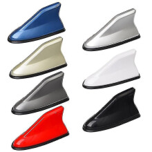 (red) 2025 Car Antennas Shark Fin Antenna Auto Radio Signal Aerials Roof Antennas compatible with Universal Car Model Car Styling