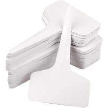 (White, 300 pieces) 300 Pcs T-type Plant Labels Plant Plug compatible with Labeling Garden Labels 6*10cm(yu-1) U
