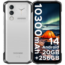 DOOGEE Blade10 Max Silver Rugged Smartphone Android 15,32+256GB Rugged Phone,10300mAh,1.54" Touch Back Screen, 4G Dual SIM Unlocked Mobile Phone, 50MP