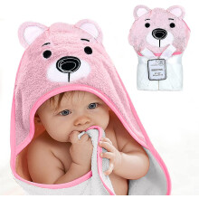 (Pink 2) Newborn Baby Hats Mittens Set Hospital Hat Beanie Infant Bow Hats Baby Cotton