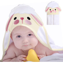 (Cream) Newborn Baby Hats Mittens Set Hospital Hat Beanie Infant Bow Hats Baby Cotton