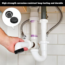 60mm Guttering End Cap, 4-Pack Blanking Cap for Kitchen/Bath/Laundry Waste Pipes, Leak-Proof Drain Seal