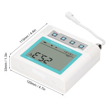 Temperature Data Logger USB LCD 260,000 Records 120x113x33mm