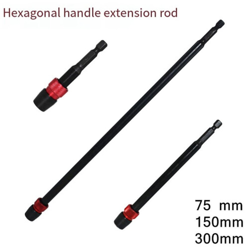 3Pcs 75/150/300mm Screwdriver Bit Holder Magnetlc Extended Self-Locking Extension Rod Quick Release 1/4 Inch Hex 1