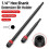3Pcs 75/150/300mm Screwdriver Bit Holder Magnetlc Extended Self-Locking Extension Rod Quick Release 1/4 Inch Hex 3