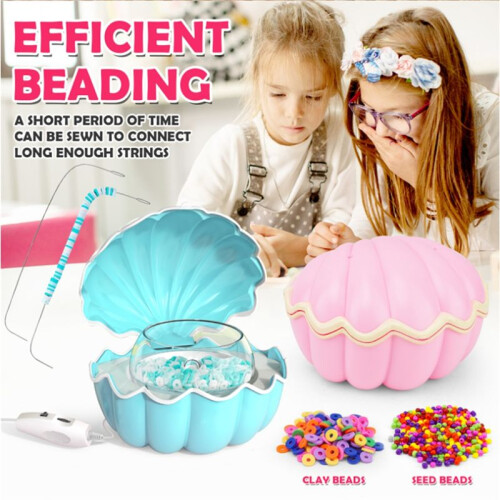 Bead Stringing Machine Spinner for Bracelets Making Gift for Girl Clay Electric with Needle and Thread Bracelets 2