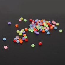 1000pcs Colorful Acrylic Letter Beads for Jewelry Making, 4x7mm