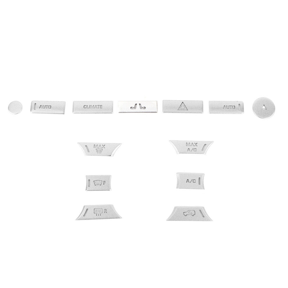 13Pcs Aluminium Ac Button Cover Trim For Range Rover Sport 2014Â2017 Silver 5041392129950